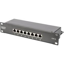 Digitus DN-91608S 8 portů síťový patch panel 254 mm (10) CAT 6 1 U černá osazený