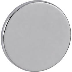 Maul neodymový magnet (Ø x v) 10 mm x 1 mm disk stříbrná 10 ks 6166196