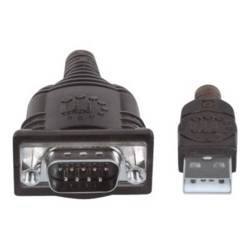 Manhattan USB adaptér [1x D-SUB zástrčka 9pólová - 1x USB 1.1 zástrčka A] Adapter 45.00 cm pozlacené kontakty