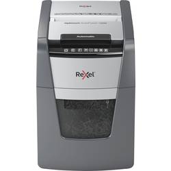 Rexel Optimum AutoFeed+ 100M skartovačka mikrořez 2 x 15 mm 34 l Počet listů (max.): 100 listů Křížový řez kancelářské sponky, sponky do sešívačky, kreditní