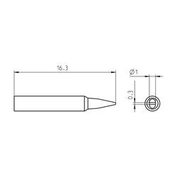 Weller RTP 010 S MS pájecí hrot konický Délka hrotů 16.3 mm Obsah 1 ks