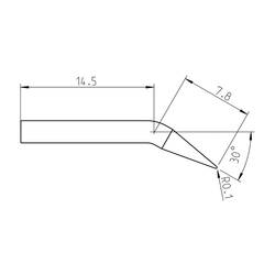 Weller RTP 002 C X pájecí hrot konický, zahnutý Velikost hrotů 0.2 mm Délka hrotů 21.3 mm Obsah 1 ks