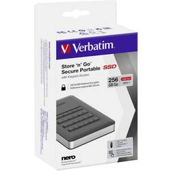Verbatim Store n Go Secure Portable SSD 256 GB, externí SSD disk, USB 3.2 (Gen 2) , černá