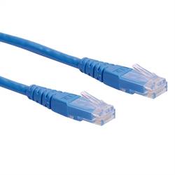 Roline 21.15.1514 RJ45 síťové kabely, propojovací kabely CAT 6 U/UTP 0.30 m modrá nestíněný 1 ks