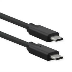 Roline USB kabel USB 3.2 Gen2x2 USB-C ® zástrčka, USB-C ® zástrčka 0.50 m černá stíněný 11.02.9070