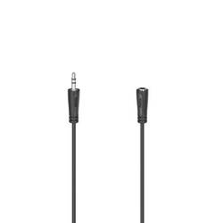 Hama 00205121 jack audio prodlužovací kabel [1x UK zástrčka - 1x jack zásuvka 3,5 mm] 5 m černá