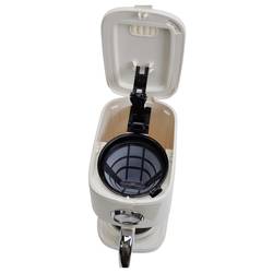 BiKitchen nostalgia 150 kávovar krémově bílá (lesklá) připraví šálků najednou=12 skleněná konvice, funkce uchování teploty