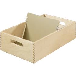 HAN 1005-0 kartotéční box přírodní dřevo max. počet karet: 1500 karet DIN A5 na šířku s kovovou konstrukcí