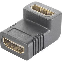 SpeaKa Professional SP-9564944 HDMI adaptér [1x HDMI zásuvka - 1x HDMI zásuvka] černá pozlacené kontakty, 90° zatočeno nahoru 0.00 m