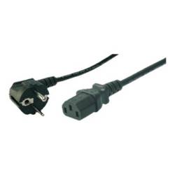 LogiLink napájecí kabel [1x úhlová zástrčka s ochranným kontaktem - 1x zástrčka C13 ] 3.00 m černá