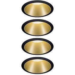 Paulmann Cole Coin vestavné svítidlo, LED, 6 W, černá, zlatá, sada 4 ks