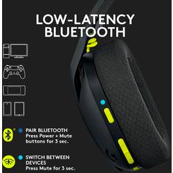 Logitech G435 LIGHTSPEED Headset uzavřená (Over Ear) Bluetooth® stereo černá omezení hlasitosti Gaming