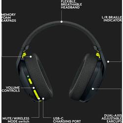 Logitech G435 LIGHTSPEED Headset uzavřená (Over Ear) Bluetooth® stereo černá omezení hlasitosti Gaming