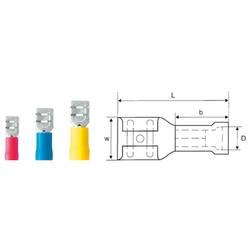 Weidmüller 9200530000 faston zásuvka Šířka zástrčky: 4.8 mm Tloušťka konektoru: 0.8 mm 180 ° částečná izolace červená 100 ks