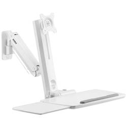 SpeaKa Professional SP-MM-950 1násobné držák na zeď pro monitor Nad sebou, s držákem ke klávesnici, Vč. 2 x držáků na skener 43,2 cm (17) - 88,9 cm (35) bílá