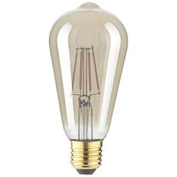 LightMe LM85058 LED E27 válcový tvar 4.5 W jantar (Ø x v) 64 mm x 140 mm vlákno 1 ks