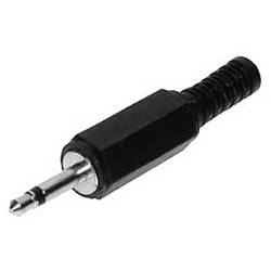 TRU COMPONENTS 1559799 jack konektor 2.5 mm zástrčka, rovná Pólů: 2 mono černá 1 ks