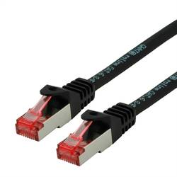 Roline 21.15.2654 RJ45 síťové kabely, propojovací kabely CAT 6 S/FTP 1.50 m černá dvoužilový stíněný, bez halogenů, samozhášecí 1 ks