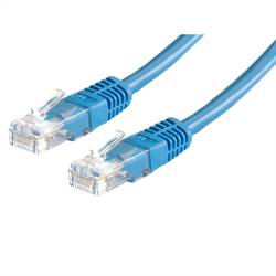Value 21.99.0954 RJ45 síťové kabely, propojovací kabely CAT 6 U/UTP 1.50 m modrá nestíněný 1 ks