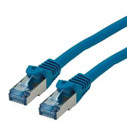 Roline 21.15.2847 RJ45 síťové kabely, propojovací kabely CAT 6A S/FTP 10.00 m modrá dvoužilový stíněný, bez halogenů, samozhášecí 1 ks