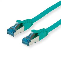 Value 21.99.1945 RJ45 síťové kabely, propojovací kabely CAT 6A S/FTP 5.00 m zelená dvoužilový stíněný, bez halogenů, samozhášecí 1 ks