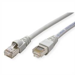 Telegärtner 100008643 RJ45 síťové kabely, propojovací kabely CAT 6A S/FTP 5.00 m šedá UL certifikace, samozhášecí, s ochranou 1 ks