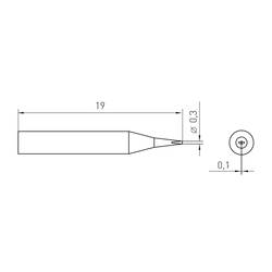 Weller RTM 003 S NW pájecí hrot dlátový Velikost hrotů 0.3 mm Délka hrotů 19 mm Obsah 1 ks