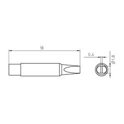 Weller RTM 032 S pájecí hrot dlátový Délka hrotů 17.5 mm Obsah 1 ks