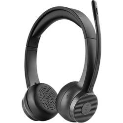 EKSA H16 Headset otevřená (On Ear) Bluetooth® černá Potlačení hluku, Redukce šumu mikrofonu headset, regulace hlasitosti, Indikátor nabití Počítače