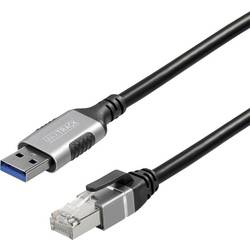Maxtrack USB 3.0 / RJ45 síťový adaptér CAT 6 [1x USB 3.0 - 1x RJ45 zástrčka] 1.5 m černá