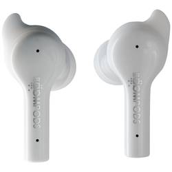 Boompods Bassline GO špuntová sluchátka (In Ear) Bluetooth® bílá headset, regulace hlasitosti, odolné vůči potu, dotykové ovládání