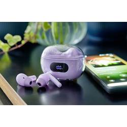 Intenso Buds Plus T313AE lila Headset do uší (In Ear) Bluetooth® stereo fialová Potlačení hluku mobil
