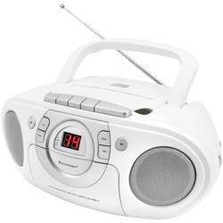 soundmaster SCD5100WE SCD5100WE rádio s CD, FM, CD, AUX, kazeta, FM, bílá