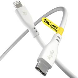 Aqiila Cablebird CS22 Kabel USB-C USB 2.0 Apple Lightning konektor 2.00 m bílá AQCBPBIC4SI843