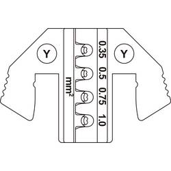 TOOLCRAFT TO-9625875 krimpovací nástavec Zapouzdřená svorkovnice Yazaki YES/YESC 1,5 0.35 do 1 mm² Vhodné pro značku (kleště) TOOLCRAFT