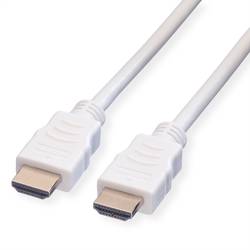 Value HDMI kabel Zástrčka HDMI-A, Zástrčka HDMI-A 5.00 m bílá 11.99.5705 standardní HDMI HDMI kabel