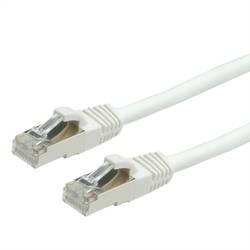 Value 21.99.1246 RJ45 síťové kabely, propojovací kabely CAT 6 S/FTP 2.00 m bílá dvoužilový stíněný, bez halogenů, samozhášecí 1 ks