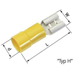 LAPP 63101120 faston zásuvka Šířka zástrčky: 9.5 mm Tloušťka konektoru: 1.2 mm 180 ° částečná izolace žlutá 50 ks