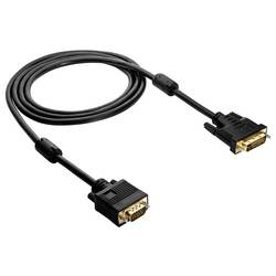 Akyga DVI kabel DVI-I 24+5pól. Zástrčka 1.8 m černá AK-AV-02 pozlacené kontakty DVI kabel