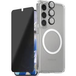 PanzerGlass CARE Flagship 3-in-1 Pouzdro + sada ochranného skla Samsung Galaxy S25+ transparentní, černá 1552552, odolné vůči nárazům CRRCHPUG37942