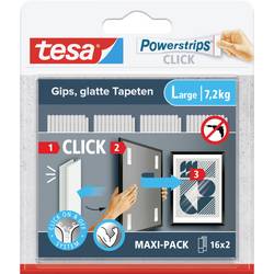 tesa Powerstrips CLICK Velké 16x 2 kusy (d x š) 85 mm x 20 mm Množství: 16 pár