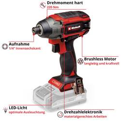Einhell Professional Power X-Change TP-CI 18/220 Li BL - Solo, 4510085 aku rázový utahovák, 220 Nm, 18 V, Li-Ion, bez nabíječky, bez akumulátoru