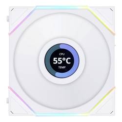 Lian Li UNI FAN TL LCD Reverse Blade Series PC větrák s krytem bílá (š x v x h) 124 x 120 x 28 mm včetně LED osvětlení, Vč. LCD displeje