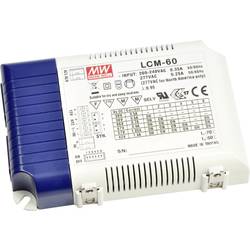 MW Mean Well LCM-60 LED driver konstantní proud 60 W 0.5 - 4.4 A 2 - 90 V/DC PFC spínací obvod , ochrana proti přepětí , stmívatelný 1 ks