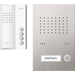 Ritto by Schneider RGE1818125 kabelový domovní telefon kompletní sada, pro 1 rodinu, bílá, nerezová ocel, 3596142