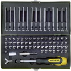 Proxxon Industrial 23 107 sada bitů, 75dílná, plochý, křížový PH, křížový PZ, Tri-Wing, vnitřní čtyřhran, spojka, čtyřzub (XZN), TORQ, vnitřní šestihran BO,