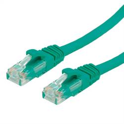 Value 21.99.1483 RJ45 síťové kabely, propojovací kabely CAT 6A U/UTP 1.50 m zelená nestíněný 1 ks
