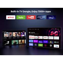 Yaber projektor K2S LCD 800 ANSI-Lumen 1920 x 1080 Full HD Podporuje 4K, Integrovaný reproduktor JBL, Smart TV-Dongle, Automatické ostření, automatická korekce