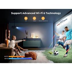 Yaber projektor K2S LCD 800 ANSI-Lumen 1920 x 1080 Full HD Podporuje 4K, Integrovaný reproduktor JBL, Smart TV-Dongle, Automatické ostření, automatická korekce