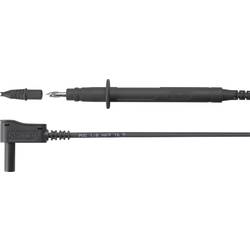 Schützinger SPL 7312 Ni / 1 / 100 / SW bezpečnostní měřicí kabely zástrčka 4 mm zkušební hroty černá 1 ks